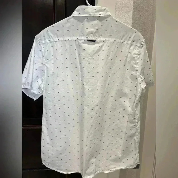 7 Diamond Men’s Suden Impact Short Sleeve Button-Up Shirt/White-SZ Large - Picture 5 of 8